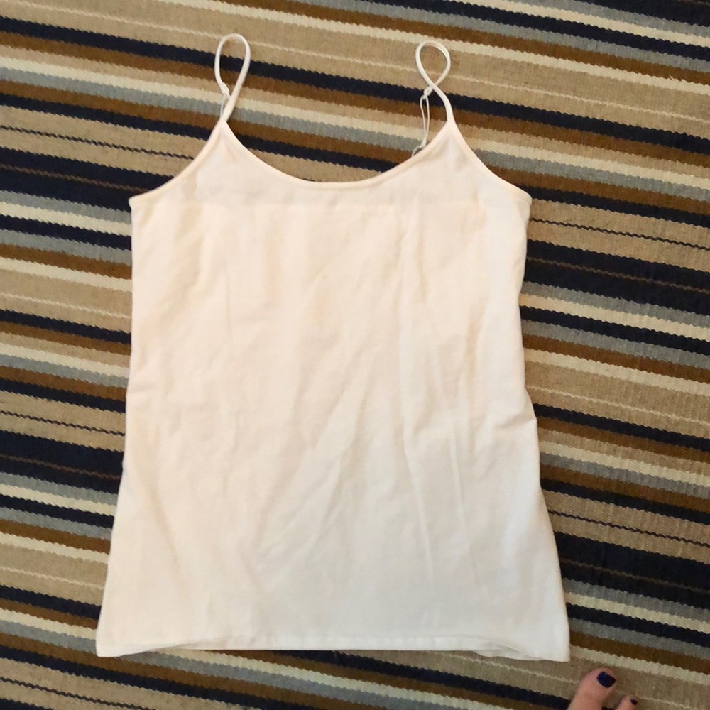 One white maternity tank top